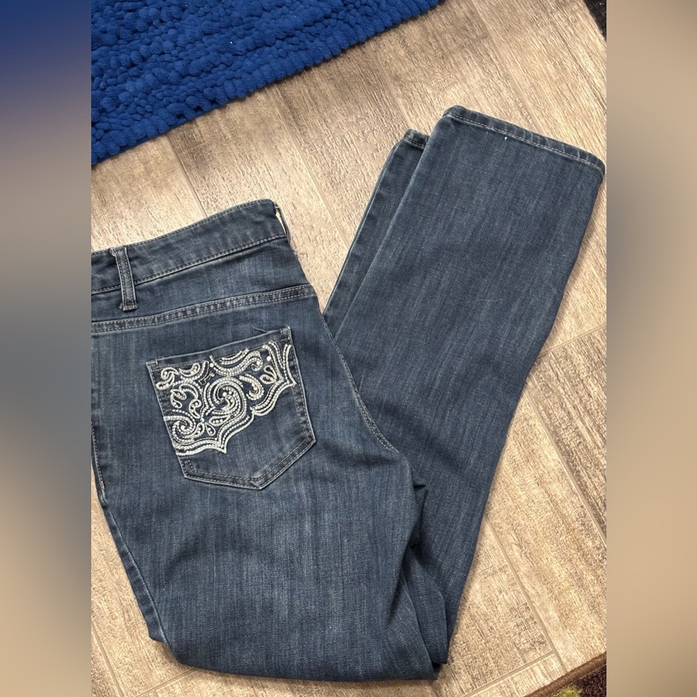 Christopher & Banks Women’s Dark Blue Straight Jeans